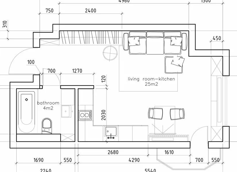 Interior designer presenting service packages and floor plan options to clients.