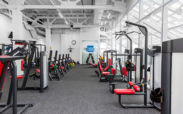Variety of fitness equipment in modern training facility